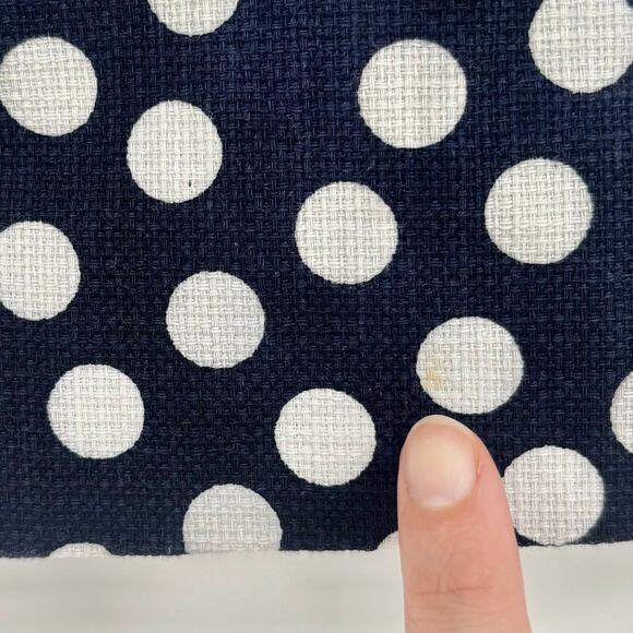 J Crew The Pencil Skirt Navy Blue and White Polka Dot Size 0 - Picture 5 of 5